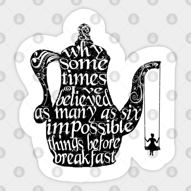 Impossible Things Sticker by oddfiction